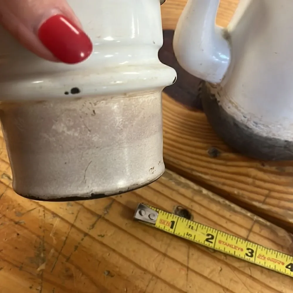 Vintage porcelain French drip coffee pot
